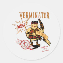 Bird Exterminator ~ Pest Extermination Funny Gift Stickers