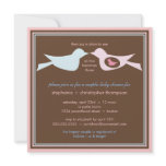 Bird Family Couples Baby Shower Invitations