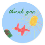 Bird family thank you sticker