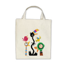 Bird Fun Organic Grocery Tote Tote Bag