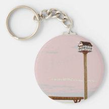 Bird House and Bench Keychain