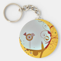 Bird House Key Chain