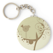 Bird House Key Chain