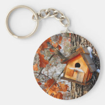 Bird House Keychain