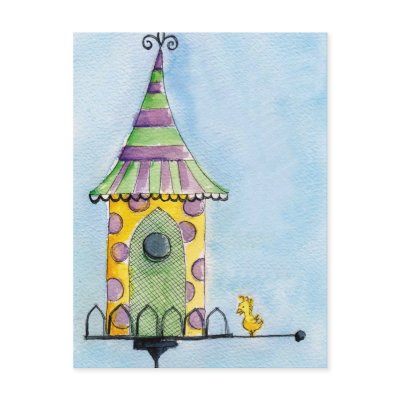 bird house postcard by doodles_daddles