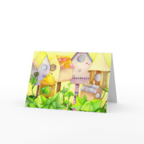 Bird Houses Change of Address Announcement Cards
