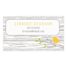 Bird in a Birch Tree Calling Card Business Card Template