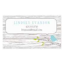 Bird in a Birch Tree Calling Card Business Card Templates