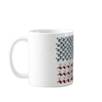 Bird in Flight American Flag Coffee Mugs