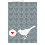 Bird in Love greeting card