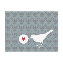 Bird in Love postcard