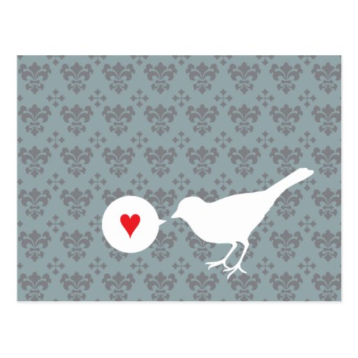 Bird in Love postcard