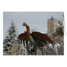 Bird In Need Of De-Icing Greeting Cards