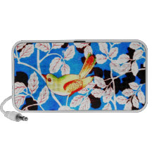 Bird in the Branches Vintage Design Image iPhone Speakers