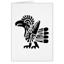 Bird, Mexican hieroglyph(Maya) Card