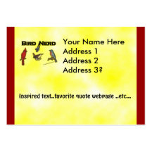 Bird Nerd Business Card Templates