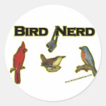 Bird Nerd Round Sticker