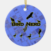 Bird Nerd Silhouette Ornaments