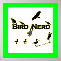 Bird Nerd Silhouette Print