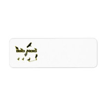 Bird Nerd Silhouette Return Address Labels