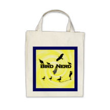Bird Nerd Silhouette Tote Bag