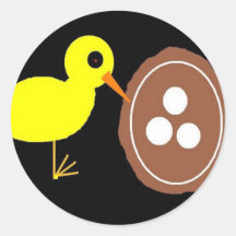 bird nest eggs round stickers