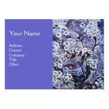 BIRD NEST,monogram ,blue white Business Card Templates