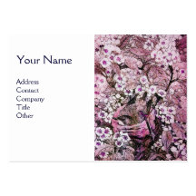 BIRD NEST,monogram ,pink white Business Card