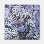 BIRD NEST ,white blue Magnet
