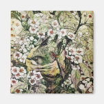 BIRD NEST ,white brown green yellow Refrigerator Magnets