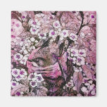 BIRD NEST ,white red pink violet Fridge Magnet