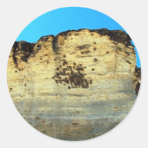 bird nests on rock face stickers