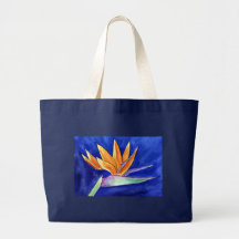 Bird of Paradise Flower Artwork Painting Tote Bag