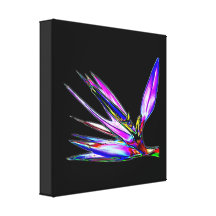 Bird of Paradise Flower (Coloured Foil Effect) Gallery Wrapped Canvas