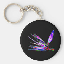 Bird of Paradise Flower (Coloured Foil Effect) Keychains