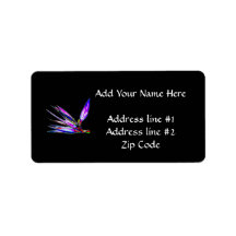 Bird of Paradise Flower (Coloured Foil Effect) Personalized Address Labels