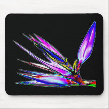 Bird of Paradise Flower (Coloured Foil Effect) Mouse Pad