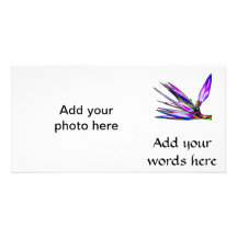 Bird of Paradise Flower (Coloured Foil Effect) Customized Photo Card