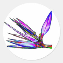 Bird of Paradise Flower (Coloured Foil Effect) Stickers