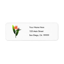 Bird of Paradise Silk Screen Labels