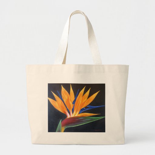 Bird Of Paradise Tropical Flower Painting - Multi Canvas Bags
