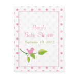 Bird on a branch -baby shower advice cards