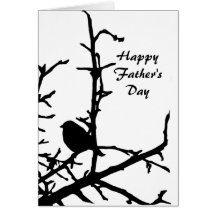 Bird on a Branch Fathers Day Greeting Cards