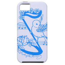 Bird On A Musical Note With Flowers iPhone 5 Covers