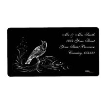 Bird on a Scroll Shipping Label
