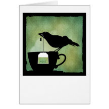 Bird on a Teacup Greeting Card