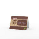 Bird on Branch Get Well Soon Card