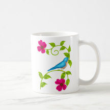 Bird on Vine Coffee Mugs