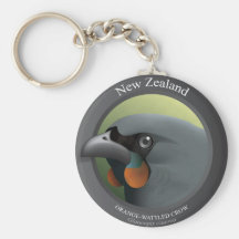 Bird - ORANGE-WATTLED CROW Key Chains