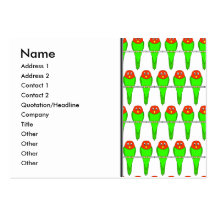 Bird Pattern. Parakeets. Business Card Template